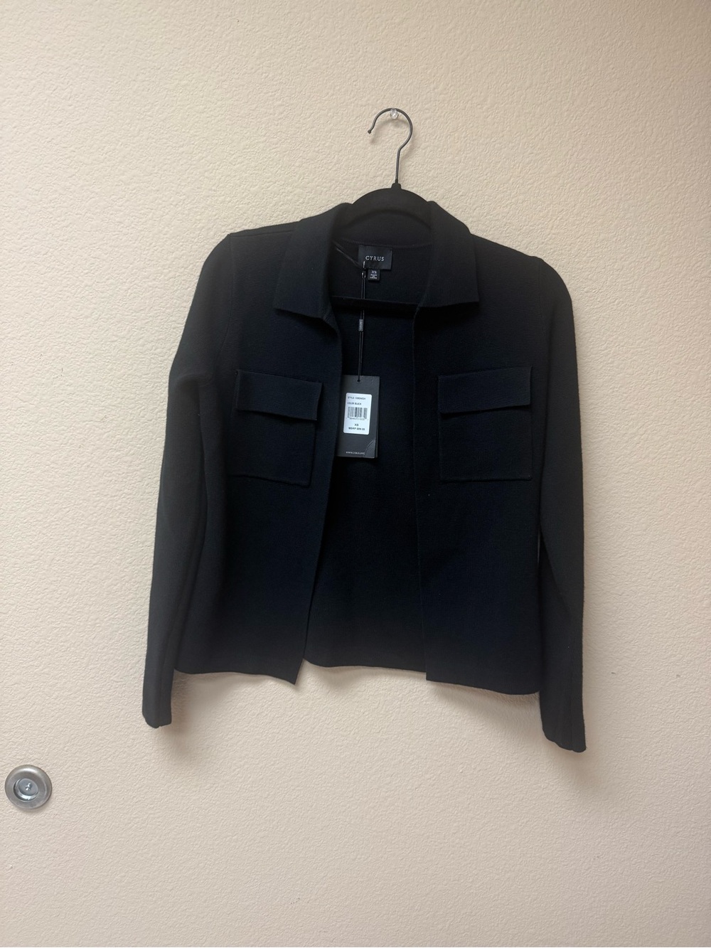 Cyrus Black Women's Pocket-Front Blazer Jacket